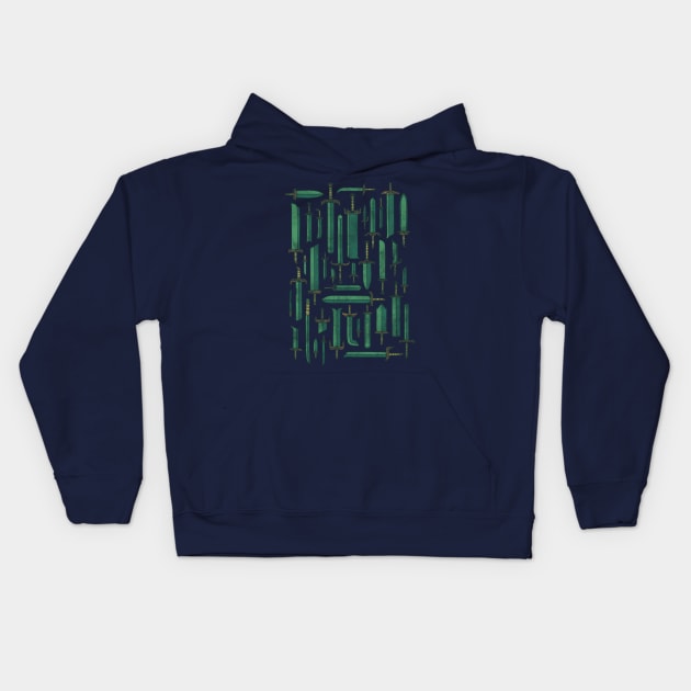 Bunches of Blades Kids Hoodie by againstbound